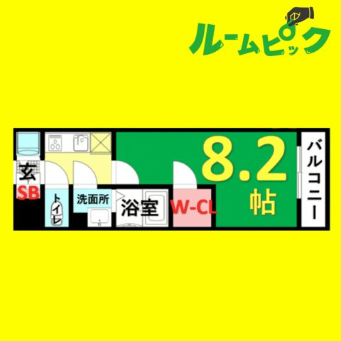 エスリード大須プレシア　名古屋市賃貸　仲介手数料無料の間取り
