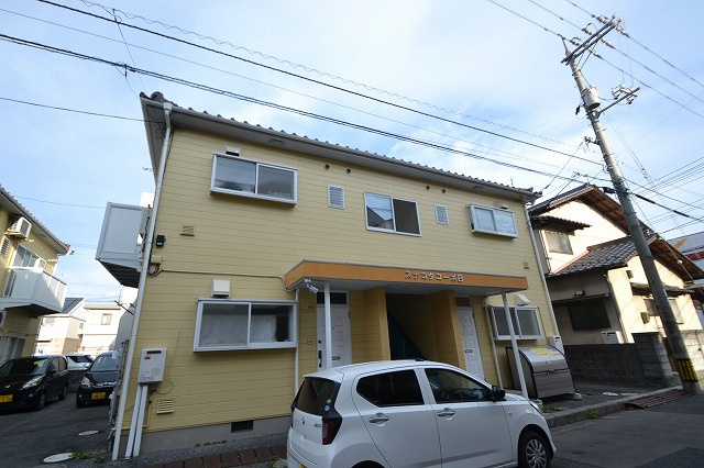 広島市西区草津新町１丁目のアパートの外観|おしゃれな外観です