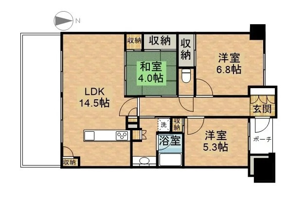 【間取り】 | ポレスター野田屋町