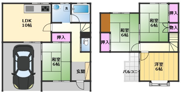 【間取り】 | 王子町貸家