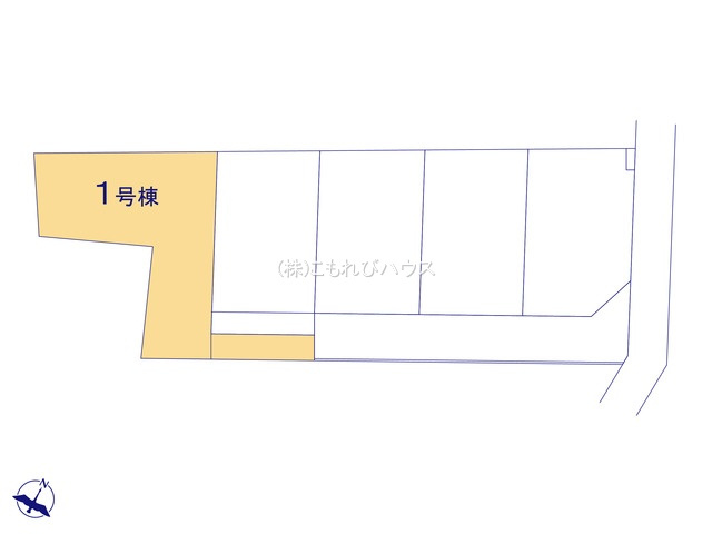 鴻巣市滝馬室　新築一戸建て　4区画　01の区画図|1号棟