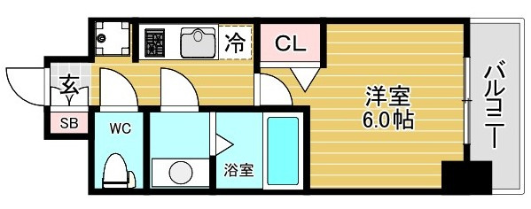 ファステート難波ミライズの間取り