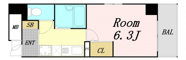 ラナップスクエア南森町　仲介手数料無料の間取り