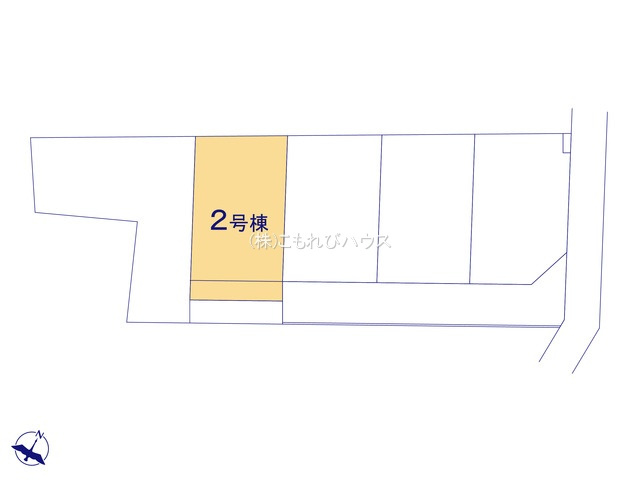 鴻巣市滝馬室　新築一戸建て　4区画　02の区画図|2号棟