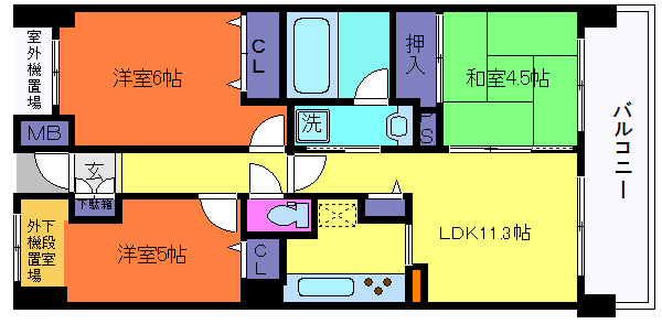 エスリード六甲第２の間取り