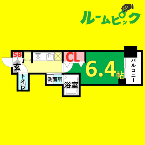 エステムコート名古屋平安通クチュール　名古屋市賃貸　仲介手数料無料の間取り