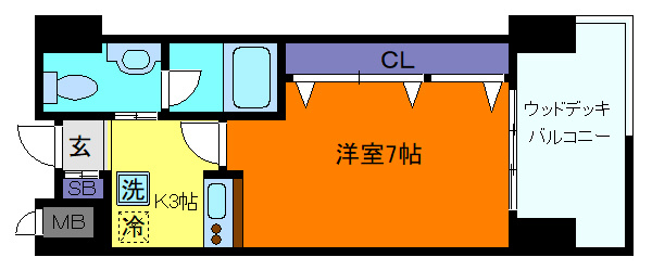 WOB六甲道の間取り