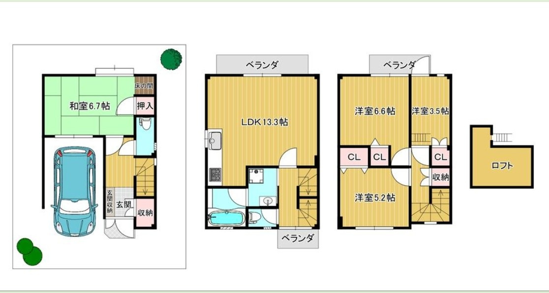 天王寺町北　中古戸建の間取り