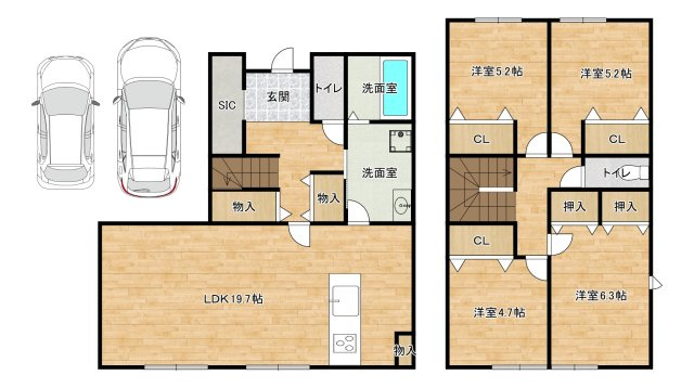 Felidia　Garden　2号棟の間取り
