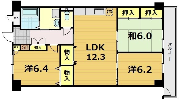 マンション稔の間取り