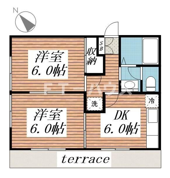 クレール松飛台の間取り