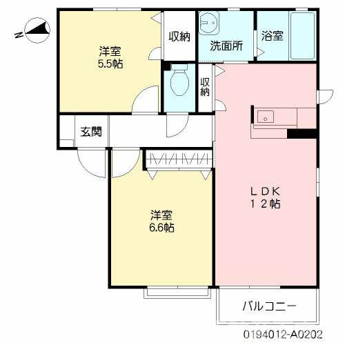 北九州市八幡西区馬場山東１丁目のアパートの間取り