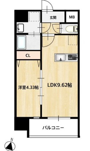 【間取り】 | MAISON PREMIER UMEDA NORTH