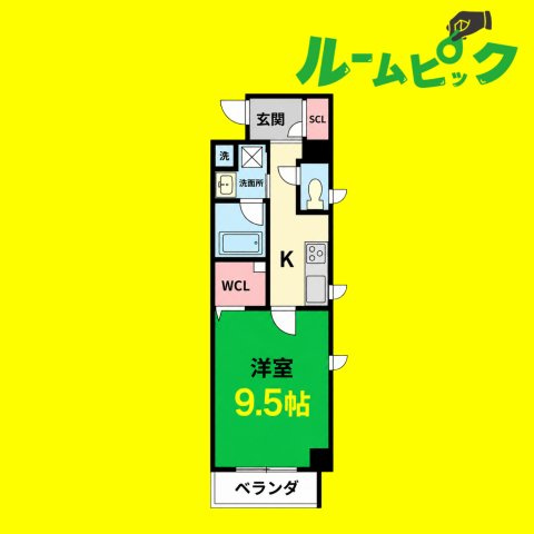 アーバンライフ名駅ウエスト　名古屋市賃貸　仲介手数料無料の間取り
