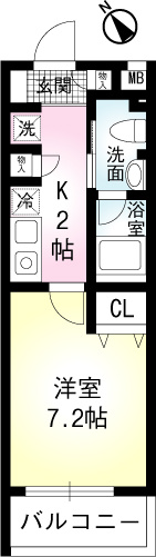 ミリアビタＮＯ．１１の間取り