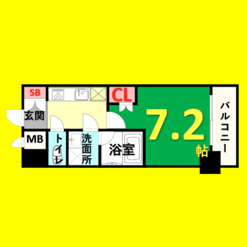 VANCOUVER1118大曽根　名古屋市賃貸　仲介手数料無料の間取り