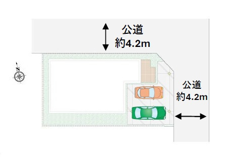 飯能市川寺・全12棟　新築一戸建　12号棟の区画図|【全12棟・12号棟】カースペース並列2台（車種制限あり）、日当たり・通風良好