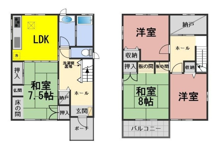 ６７１８６　岐阜市伊吹町中古戸建ての間取り