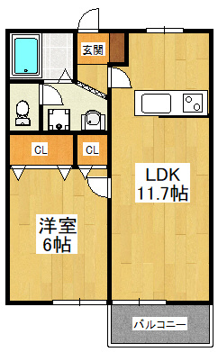 サニーフラットの間取り