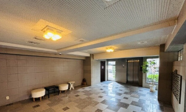 熊本市中央区渡鹿５丁目の賃貸マンションのエントランス|ゆとりのあるエントランスです