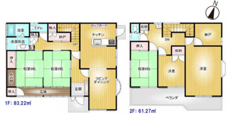 【間取り】 | 入間市小谷田 | 5SLDK ／ 土地面積:254.06ｍ2 ／ 建物面積:144.49ｍ2