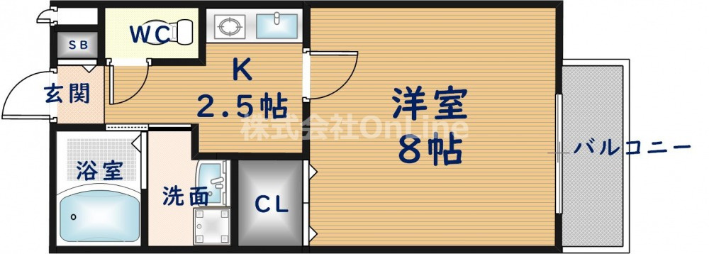 東大阪市近江堂１丁目のアパートの間取り