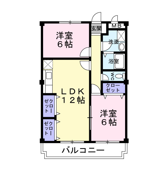 リブグリーン津久野の間取り
