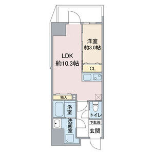 名古屋市中区金山２丁目の賃貸マンションの間取り