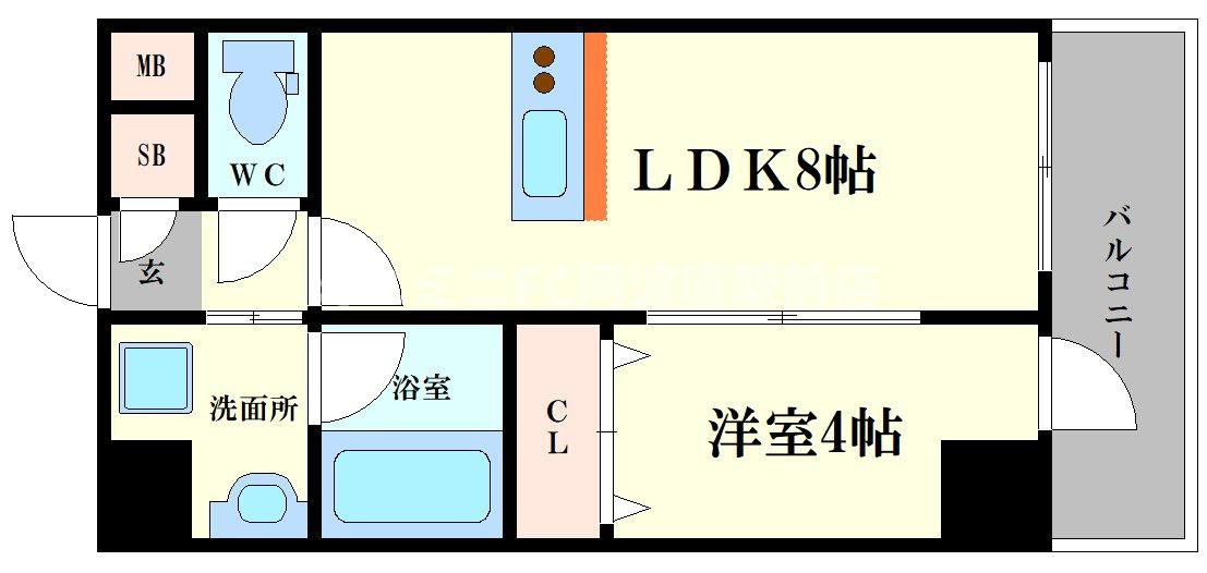 エステムコート大阪福島ルアーナの間取り
