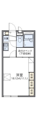 レオパレス道野辺北原の間取り