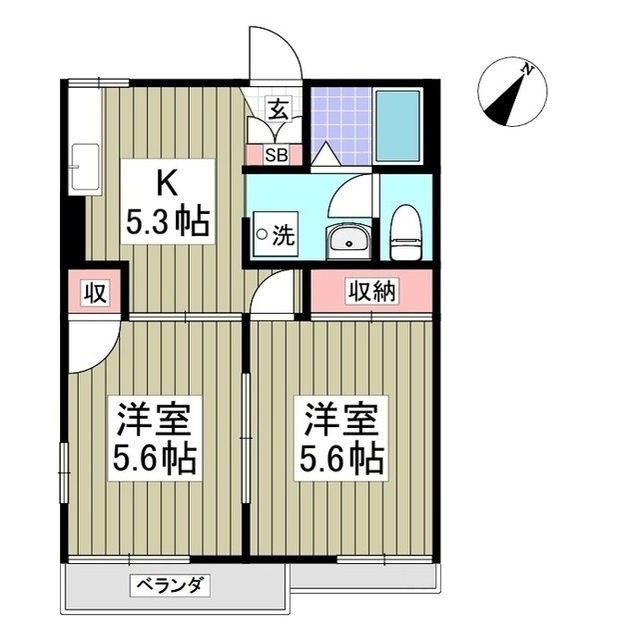 上前ハイツEの間取り