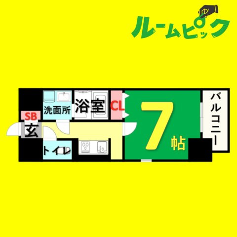 プティフルール　名古屋市賃貸　仲介手数料無料の間取り