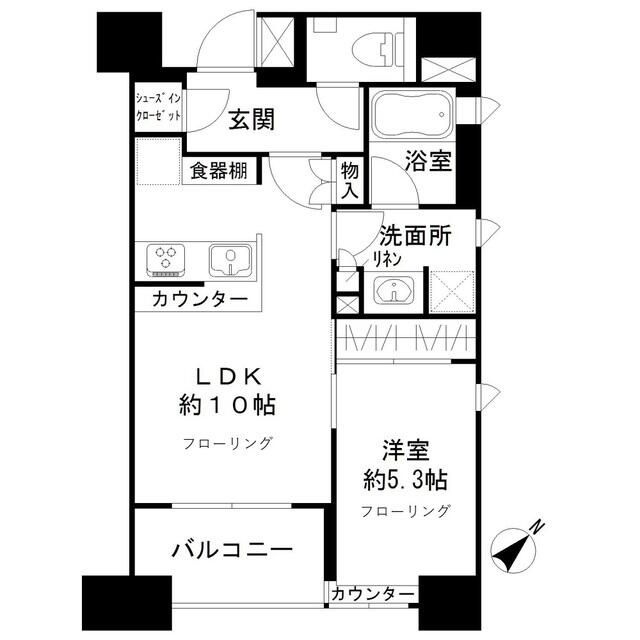 パークリュクス築地の間取り