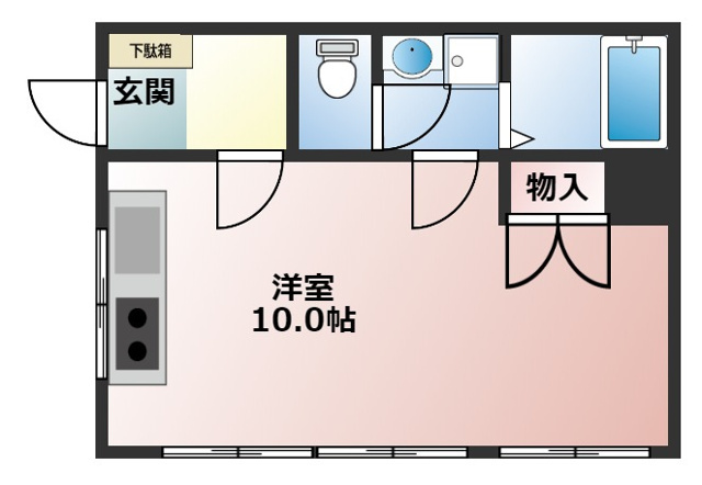 広島市西区草津新町１丁目のアパートの間取り