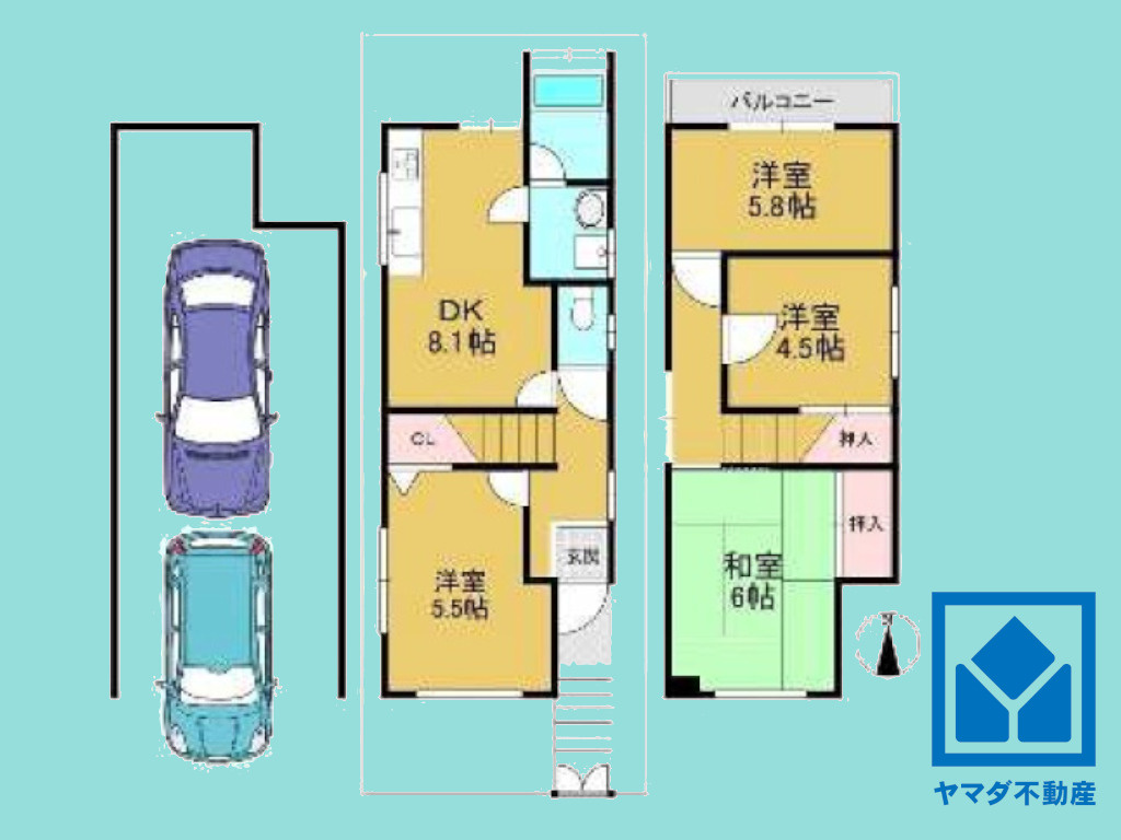 伏見区久我本町の間取り