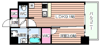 【間取り】 | S-RESIDENCE阿波座chiaro