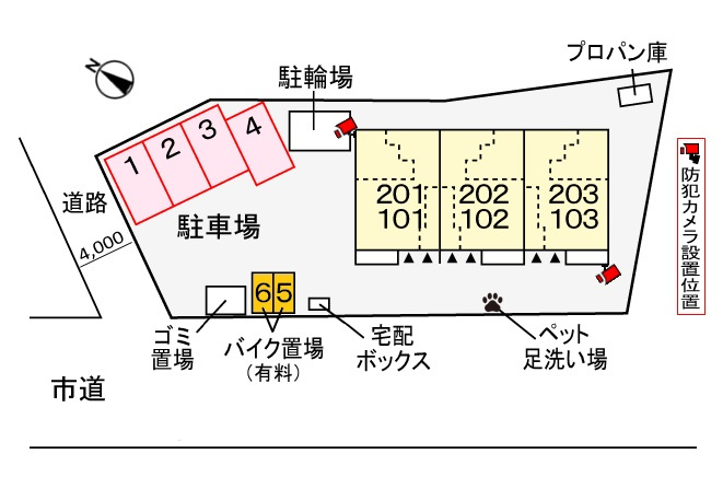 ヴィラ・グレイスⅡの区画図