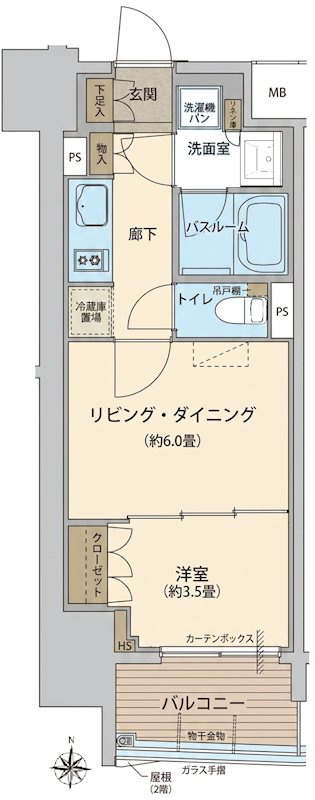 名古屋市中区千代田１丁目の賃貸マンションの間取り