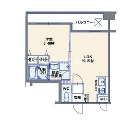 【間取り】 | ラフィーネ博多駅前