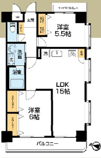 サンワプラザ芦屋の間取り