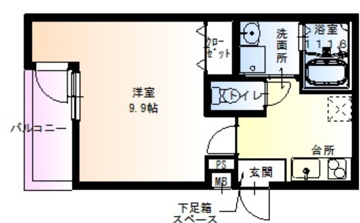 フジパレス若江岩田2番館の間取り