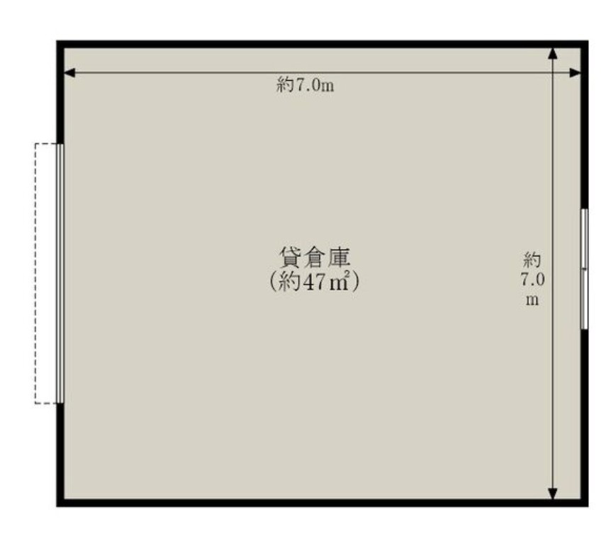岸和田市倉庫の間取り