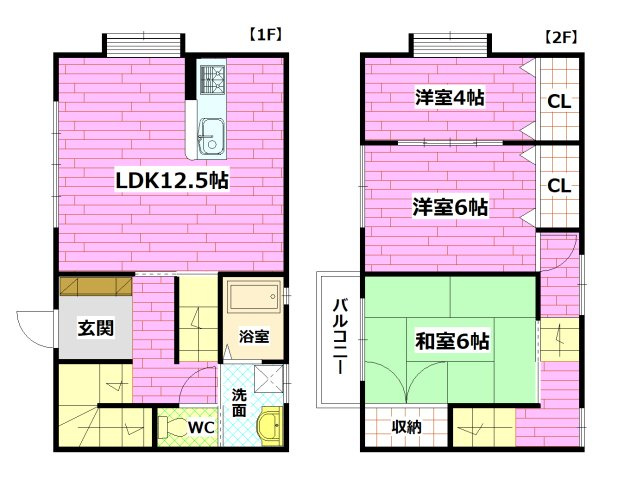 西本貸家の間取り