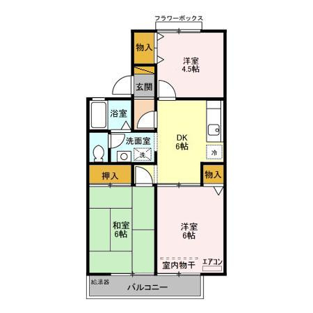 セジュールハイツの間取り