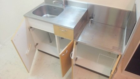 ルミナス田尻のキッチン|キッチン下に収納あります