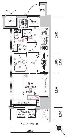 LUMEED横浜鶴見の間取り