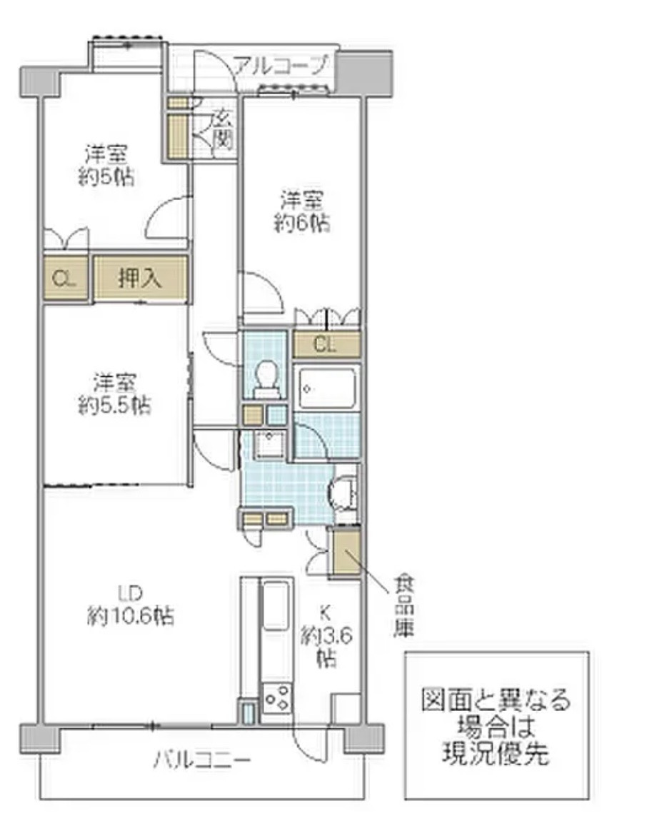 サンクレイドル勝田駅前ウインフォートの間取り