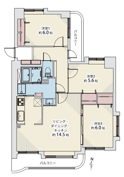 ライオンズマンション伏見通りの間取り