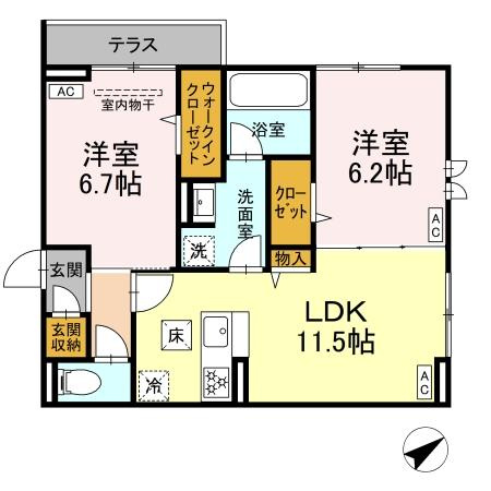D-Aspirationの間取り