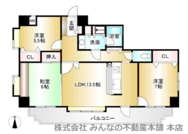 グランピアマンション本町の間取り